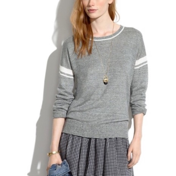 Madewell Sweaters - Madewell Stripe Inset Pullover Sweater